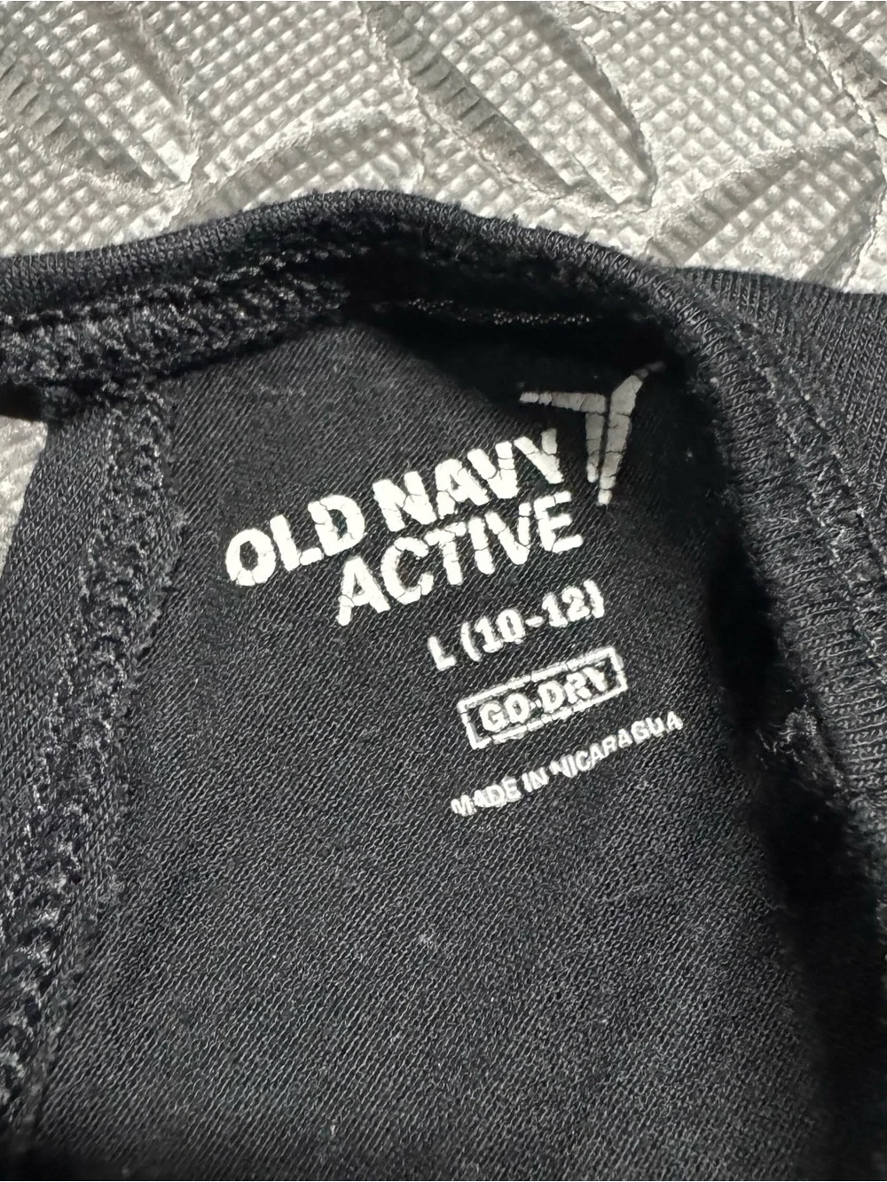 Old Navy Active Girls Black Open Back Twist Athletic Top Size L 10-12